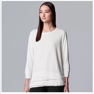Simply Vera Wang Ruffle Layered Hem Sweatheart